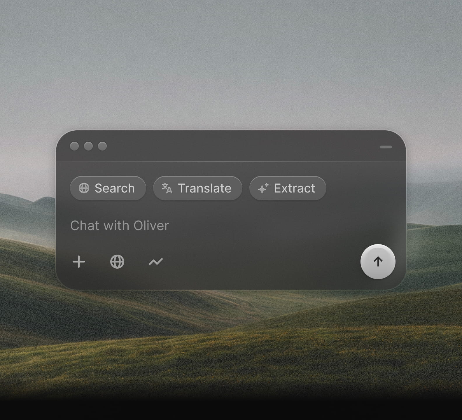 Kero source correlation interface over a mountain landscape